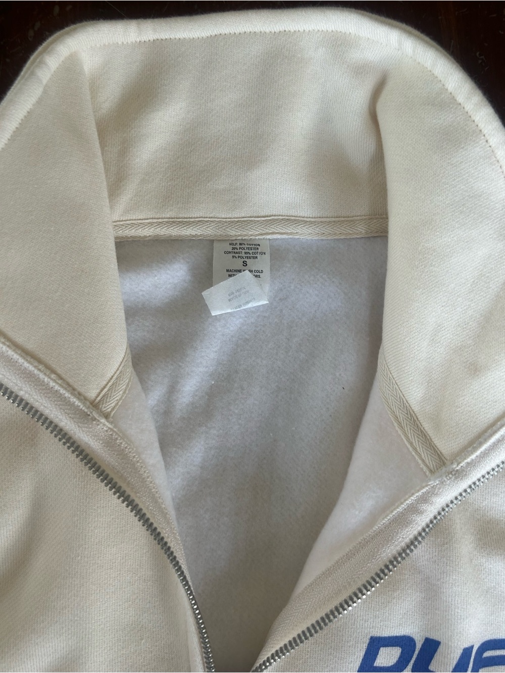 Hilary Duff Official Tour Merch White Quarter-Zip Pullover - Picture 3 of 5